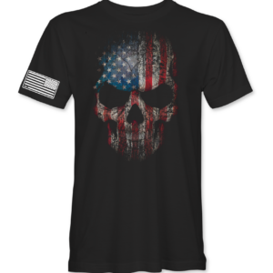 USA Flag Skull T Shirt